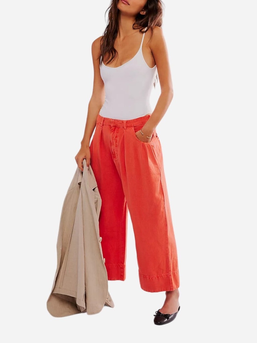Free People  Sweet Talk Chino Wide-Leg Pants